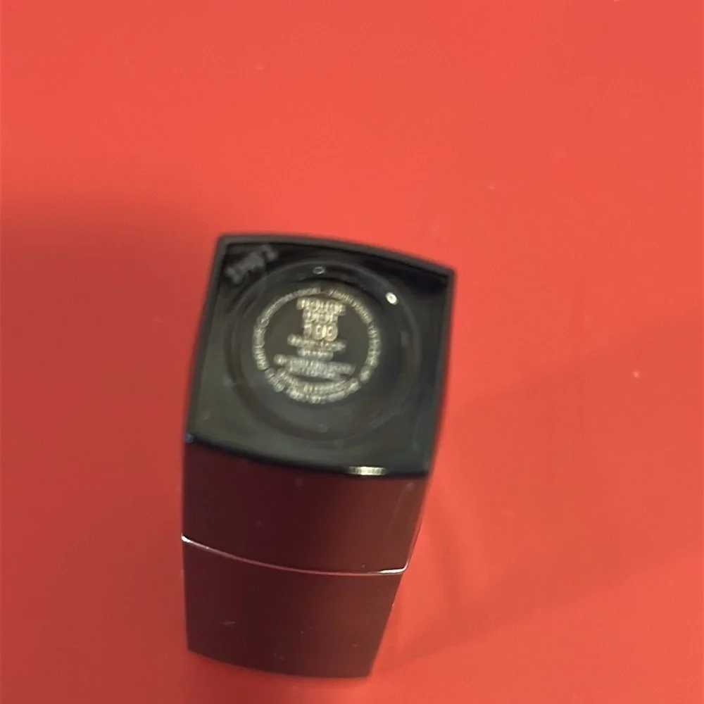 Dior Black Lipstick with Silver Accent small beige new
